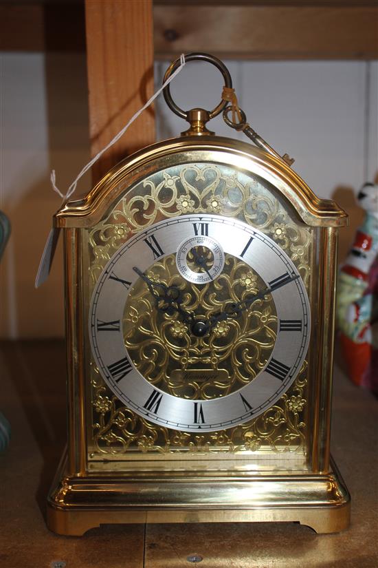 Brass mantel clock